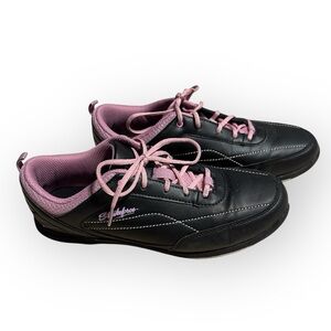 Bowling Shoes Strikeforce Black Pink Tie up Sneakers Comfortable Women’s 8.5